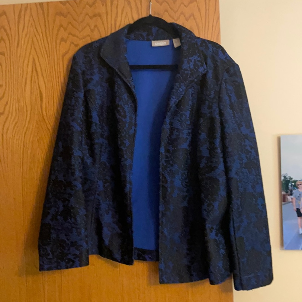 Chico’s Jacket- unique style size 3